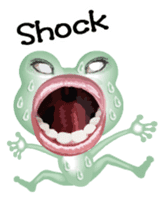 Frog of the big mouth English version sticker #6063980