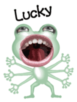 Frog of the big mouth English version sticker #6063981