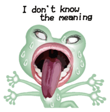 Frog of the big mouth English version sticker #6063986