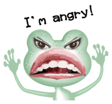 Frog of the big mouth English version sticker #6063989