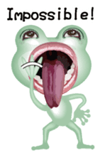 Frog of the big mouth English version sticker #6064005
