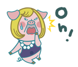 Maggy the 3 Big Pigs (English Sticker) sticker #6064030