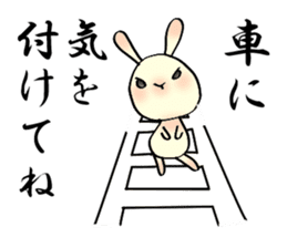 The wabi and sabi rabbit 2 sticker #6064184