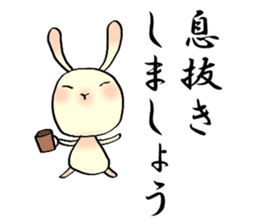 The wabi and sabi rabbit 2 sticker #6064191