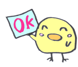 Japanese greeting(by chick) sticker #6064596