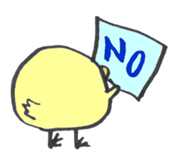 Japanese greeting(by chick) sticker #6064597