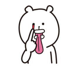 big lips bear2 sticker #6065539