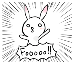 Powerful Rabbit of the pink ear sticker #6065700