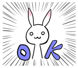 Powerful Rabbit of the pink ear sticker #6065702