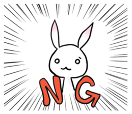 Powerful Rabbit of the pink ear sticker #6065703