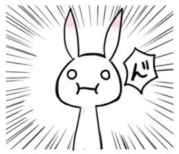 Powerful Rabbit of the pink ear sticker #6065713