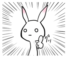 Powerful Rabbit of the pink ear sticker #6065719