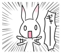 Powerful Rabbit of the pink ear sticker #6065721
