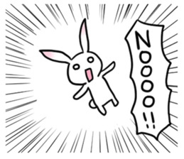 Powerful Rabbit of the pink ear sticker #6065733