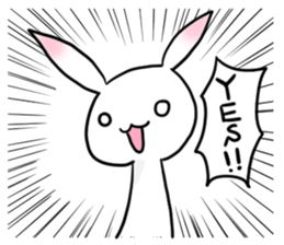 Powerful Rabbit of the pink ear sticker #6065734