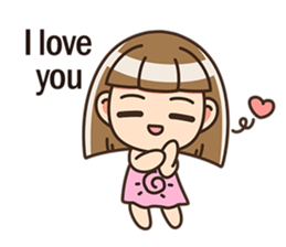 The cute little girl(Happy Father's Day) sticker #6066656