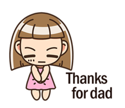 The cute little girl(Happy Father's Day) sticker #6066659