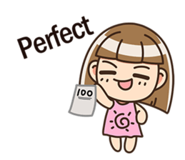 The cute little girl(Happy Father's Day) sticker #6066660