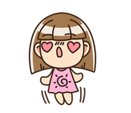 The cute little girl(Happy Father's Day) sticker #6066665