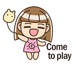 The cute little girl(Happy Father's Day) sticker #6066666