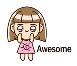 The cute little girl(Happy Father's Day) sticker #6066669