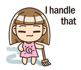 The cute little girl(Happy Father's Day) sticker #6066671