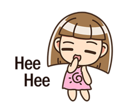 The cute little girl(Happy Father's Day) sticker #6066673