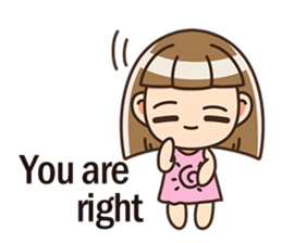 The cute little girl(Happy Father's Day) sticker #6066677