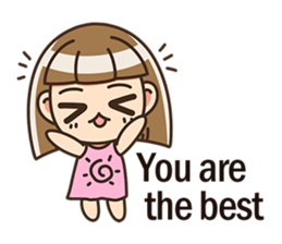 The cute little girl(Happy Father's Day) sticker #6066682