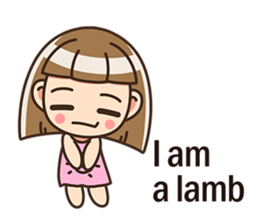 The cute little girl(Happy Father's Day) sticker #6066683