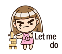 The cute little girl(Happy Father's Day) sticker #6066684