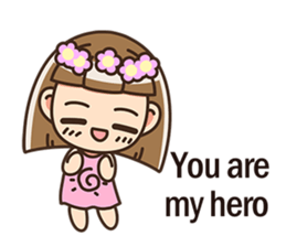 The cute little girl(Happy Father's Day) sticker #6066687