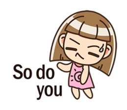 The cute little girl(Happy Father's Day) sticker #6066690