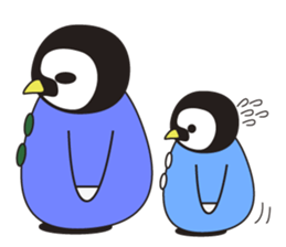Penguin and pug sticker #6066755