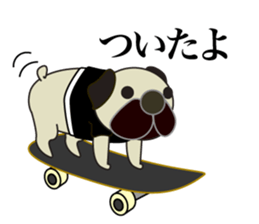 Penguin and pug sticker #6066761