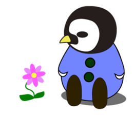 Penguin and pug sticker #6066771