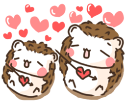 Hedgehog 'Hari-san' in summer sticker #6066901