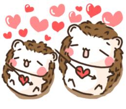 Hedgehog 'Hari-san' in summer sticker #6066901