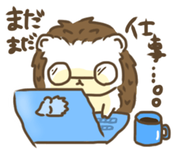 Hedgehog 'Hari-san' in summer sticker #6066904