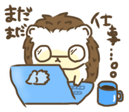 Hedgehog 'Hari-san' in summer sticker #6066904