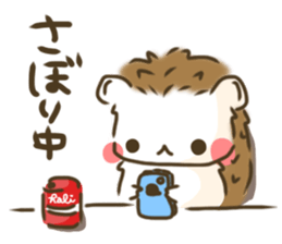Hedgehog 'Hari-san' in summer sticker #6066905