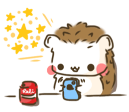 Hedgehog 'Hari-san' in summer sticker #6066906