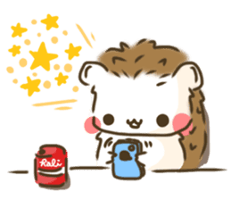Hedgehog 'Hari-san' in summer sticker #6066906