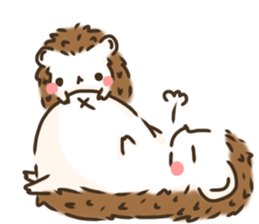 Hedgehog 'Hari-san' in summer sticker #6066915