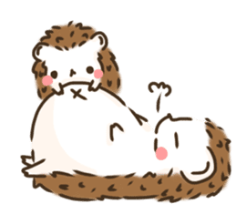 Hedgehog 'Hari-san' in summer sticker #6066915