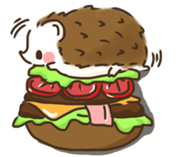 Hedgehog 'Hari-san' in summer sticker #6066916