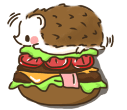 Hedgehog 'Hari-san' in summer sticker #6066916