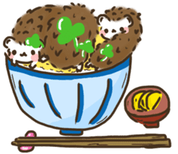 Hedgehog 'Hari-san' in summer sticker #6066917