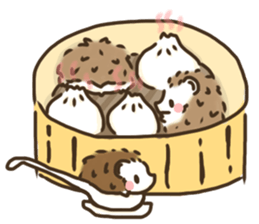 Hedgehog 'Hari-san' in summer sticker #6066918