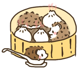 Hedgehog 'Hari-san' in summer sticker #6066918